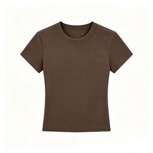 Camisetas de Cuello Redondo de Algodón y Elastano para Mujer, Estampado Personalizado, Verano, Casual, Sólidas, Transpirables - Product Image 6