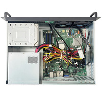 Boîtier de serveur métallique 2U à profondeur réduite 300 mm, châssis industriel Micro ATX, 3 baies pour disques durs, alimentation ATX, 4 emplacements PCIe bas profil, en stock