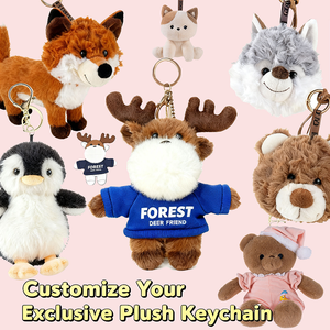 2020 nuovi Vari Animali di Peluche Portachiavi Regali Personalizzati Logo Animale di Pezza Morbido <span class=keywords><strong>Mini</strong></span> 8 centimetri Orso Bunny Peluche portachiavi - Product Image 5