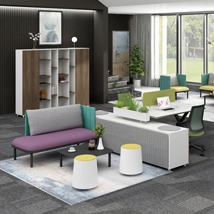 Divisor de Espacios Comercial, Cubículos Modulares, Escritorio de Estación de Trabajo para 4 Personas, Muebles de Oficina - Product Image 1