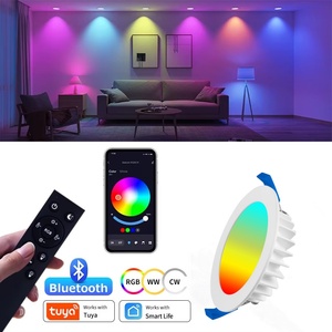 Thông minh Downlight 10W siêu mỏng nhôm trần ánh sáng ZigBee RGB <span class=keywords><strong>Wifi</strong></span> tuya thông minh Spotlight điều khiển bằng giọng nói IP44 đèn thông minh - Product Image 1