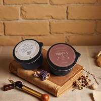 Witoyou 6oz Groothandel Lavendel Jasmijn Handgemaakte Luxe Aromatherapie Zwarte Blikken Pot Massagekaarsen voor Spa