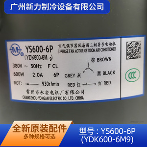 Motor Asíncrono Trifásico Yong'an YS600-6P 930r/min para Equipos de Aire Acondicionado - Product Image 1