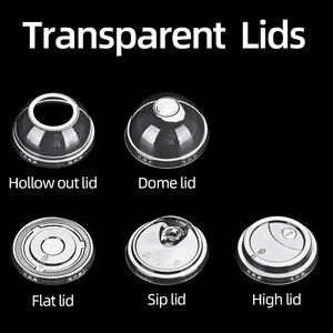 Gobelets jetables personnalisés en <span class=keywords><strong>plastique</strong></span> PET de 16 oz pour jus, café à emporter, smoothies, boissons, thé Dabba, thé Boba, thé aux bulles avec couvercles - Product Image 3