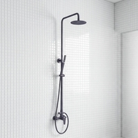 Ensemble de douche noir haut de gamme classique à poignée unique en acier inoxydable 304, à jet doux, pour salles de bain domestiques et commerciales – Meilleures ventes