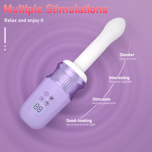 6-in-1 App-Controlled Male Female Toy Machine with 7 <b>Vibration</b> Modes 100% Waterproof Soft Heating Dildo <b>Vibrator</b> Female Toy - Product Image 3