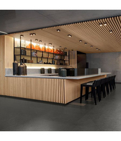 Comptoirs de bar à collations en pierre artificielle au design moderne et élégant pour hôtel, salle de sport, mobilier commercial écologique