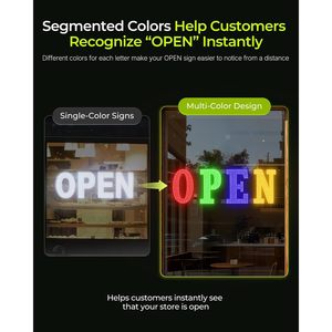 Lemonnova Open <b>Sign</b> 40x14 LED Multi-Color Sequential <b>Light</b> Commercial Storefront Display - Product Image 2