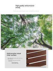 <span class=keywords><strong>Chaise</strong></span> carrée en fer moderne pour parc de loisirs en plein air, cour, <span class=keywords><strong>jardin</strong></span>, balcon, café, <span class=keywords><strong>table</strong></span> et banc combinés - Product Image 3