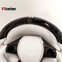 YTcarbon pour Focus MK3 Kuga Escape Transit c-max ST RS voiture modifier Style de course volant LED en Fiber de carbone véritable personnalisé
