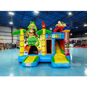 Videur gonflable populaire d'articles d'<span class=keywords><strong>été</strong></span> de château plein d'entrain d'Hawaii de multi-jeu d'utilisation commerciale avec <span class=keywords><strong>la</strong></span> glissière sèche pour <span class=keywords><strong>la</strong></span> <span class=keywords><strong>location</strong></span> de partie d'enfant - Product Image 3