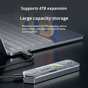 Nuovo Enclosure Esterno per SSD M.2 NVME Serie Mecha in Lega di Alluminio Yijie con TYPE-C3.2 per Computer e Disco Rigido Mobile - Product Image 2