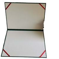 Porte-certificat classique en carton style livre 2027, avec couverture en similicuir lisse, pour diplôme, récompense et rangement de documents