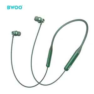 Bwoo fone de ouvido recém-chegado, fone de ouvido sem fio com pescoço azul dente 5.2