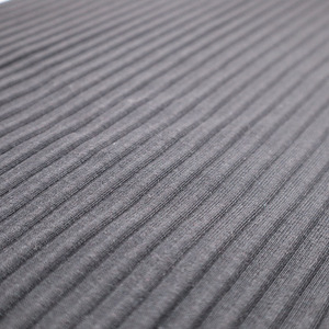 中国供应商弹力针织340gsm重量级罗纹棉涤纶氨纶宽罗纹女式针织面料定制 - Product Image 4