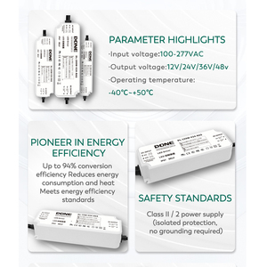 <span class=keywords><strong>Driver</strong></span> <span class=keywords><strong>LED</strong></span> Impermeabile IP67 DONE RAS-75 75W con Dimmerazione DALI-2, Tensione Selezionabile 12V/24V/36V per Illuminazione Pubblicitaria e Giardino - Product Image 3
