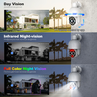 Caméra PTZ Techage 4MP+4MP à double objectif, caméra IP PoE, zoom hybride 8X, suivi automatique, vision nocturne couleur pour caméra de sécurité