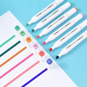 Ensemble de stylos marqueurs à encre à <span class=keywords><strong>alcool</strong></span> à double pointe 24/36/48/60 couleurs, pointe fine, <span class=keywords><strong>dessin</strong></span>, croquis, <span class=keywords><strong>crayon</strong></span>, matière plastique - Product Image 4