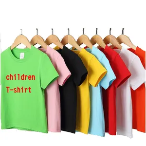Детская простая футболка, топы для детей, мальчиков, девочек, малышей, однотонная хлопковая одежда без рисунка, белая, черная, детские летние футболки