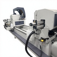 Sierra ingletadora CNC automática de doble cabezal de alta precisión 450 de alta gama para perfiles de UPVC/PVC/aluminio