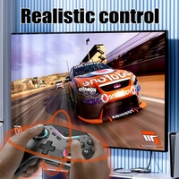 Manette de jeu sans fil HYT, volant de jeu, moteur de vibration, bouton turbo, gyroscope six axes, compatible PC/iOS/Android