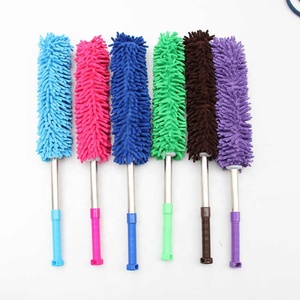 Duster statique en <span class=keywords><strong>chenille</strong></span> en acier inoxydable, rétractable, pour le nettoyage domestique, duster pour plafond, duster en plumes de poulet, vente en gros - Product Image 3