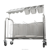 Chariot à assiettes en acier inoxydable, chariot vertical pour empiler les assiettes, pour hôtel, restaurant, restauration