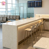 Comptoir en pierre artificielle, plateau de table en pierre technique, comptoir de bar en terrazzo sur mesure, îlot de cuisine pour restaurant et bureau