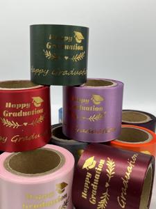 Commercio all'ingrosso lucido 24mm nastro di trasferimento termico sventole HP stampanti Zebra compatibile felice laurea stampa a trasferimento termico - Product Image 2