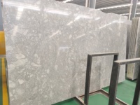 Volanté — carreaux de sol en pierre naturelle en marbre poli, design en marbre Super blanc avec veines noires