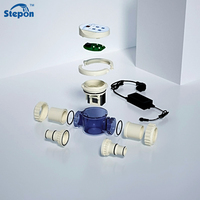 Système de générateur de chlore à l'eau salée Stepon pour piscines avec contrôle par application WiFi, matériau PVC, sans danger pour les nouveau-nés