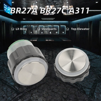 Bouton poussoir et interrupteur d'ascenseur électronique lumineux en acier inoxydable BR27A BR27C A311, marque KELMA