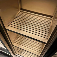 Cave à vin et armoire à cigares de luxe en acier inoxydable sur mesure avec température et humidité constantes pour le stockage du vin rouge