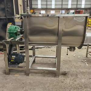 工業用水平ステンレス鋼シングルリボンダブルシャフトパドルミキサー食品グレードドライパウダーミキサーの混合に使用 - Product Image 4