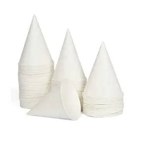 Copos de cone de neve de papel alimentício, feito sob encomenda, 100% biodegradável, descartável, para batatas fritas francesas
