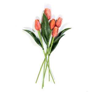 Ramos de <span class=keywords><strong>Tulipanes</strong></span> Artificiales Realistas en Rosa/Naranja/Verde/<span class=keywords><strong>Morado</strong></span>, <span class=keywords><strong>Tulipanes</strong></span> Falsos de Plástico, Flores de Primavera, <span class=keywords><strong>Tulipanes</strong></span> Artificiales - Product Image 6