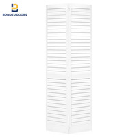 Porte pliante intérieure moderne, moulurée, peignable, avec apprêt blanc, décorative, insonorisée, gain de place, pour garde-manger et buanderie, à monter soi-même