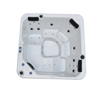 Baignoire carrée de luxe à hydromassage avec fonction de massage, bain à remous extérieur pour la détente à domicile et dans le jardin - Product Image 1