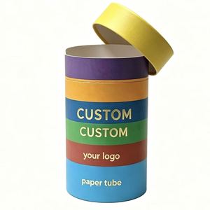 Boîte en papier cylindrique avec logo personnalisé, tube d'emballage cadeau pour parfum, huile essentielle, thé, nourriture, cosmétiques, aromathérapie - Product Image 1
