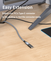 Cable de Extensión USB 3.2 ULT-unite de 100W, 1.5m (4.92 pies), Tipo C Macho a Hembra, Transferencia de Datos 4K 60HZ 20Gbps para Portátil