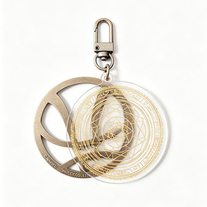 Porte-clés de basketball personnalisé en alliage de zinc ajouré avec dos en acrylique transparent imprimé UV et mousqueton - Product Image 3