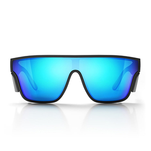 LMA Retro Square ANSI Z87 Big Matte Frame Mirror <strong>Blue</strong> Men Work Eyewear Anti Scratch <strong>Women</strong> AS/NZS 1337.1 UV400 Safety <strong>Sunglasses</strong> - Product Image 2