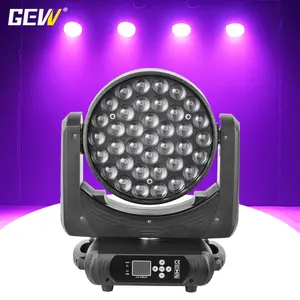 GEVV DMX Control LED 4 en 1 cabeza móvil Wash Light 37*25W LED Zoom Wast cabeza móvil iluminación para iluminación de escenario DJ Bar Disco Party