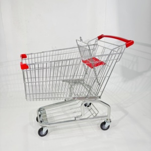 Chariot de courses silencieux en métal soudé, style allemand, pour supermarché - Product Image 2