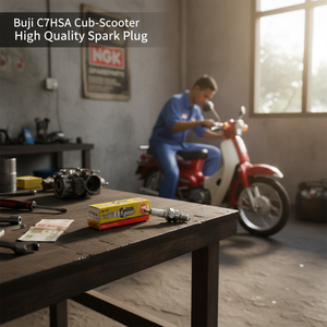 หัวเทียนคุณภาพสูง Buji C7HSA สำหรับรถสกู๊ตเตอร์ Cub สำหรับตลาดอินโดนีเซีย - Product Image 3