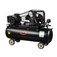 Compresseur d'air électrique et à essence 4HP, capacité 90 litres, compresseur à piston servo d'occasion avec moteur sécurisé pour usine