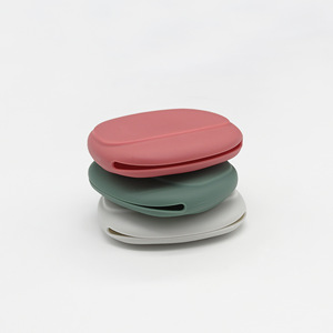 Bolsa de almacenamiento de silicona para auriculares, color rosa, verde y gris, a prueba de golpes, ligera, organizadora de cables - Product Image 2