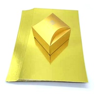 Carton aluminium, papier métallique, brillant, épais, couleur or, 1 pièce