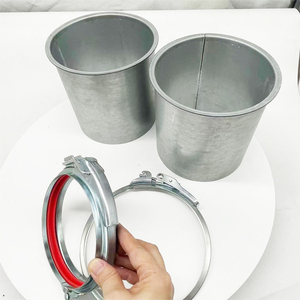 100mm nhanh chóng phù hợp với ống mạ kẽm kẹp đòn bẩy khóa phát hành kẹp kim loại vòng mỏng cho ống dẫn tròn trong bộ sưu tập bụi - Product Image 4