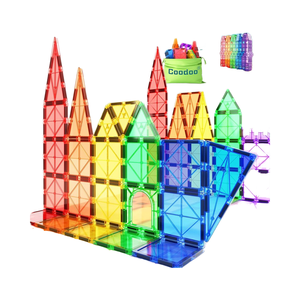 32 cái nhựa gạch từ tính cho trẻ em STEM Sensory Montessori khối xây dựng mầm non an toàn sáng tạo Toddler đồ chơi - Product Image 1